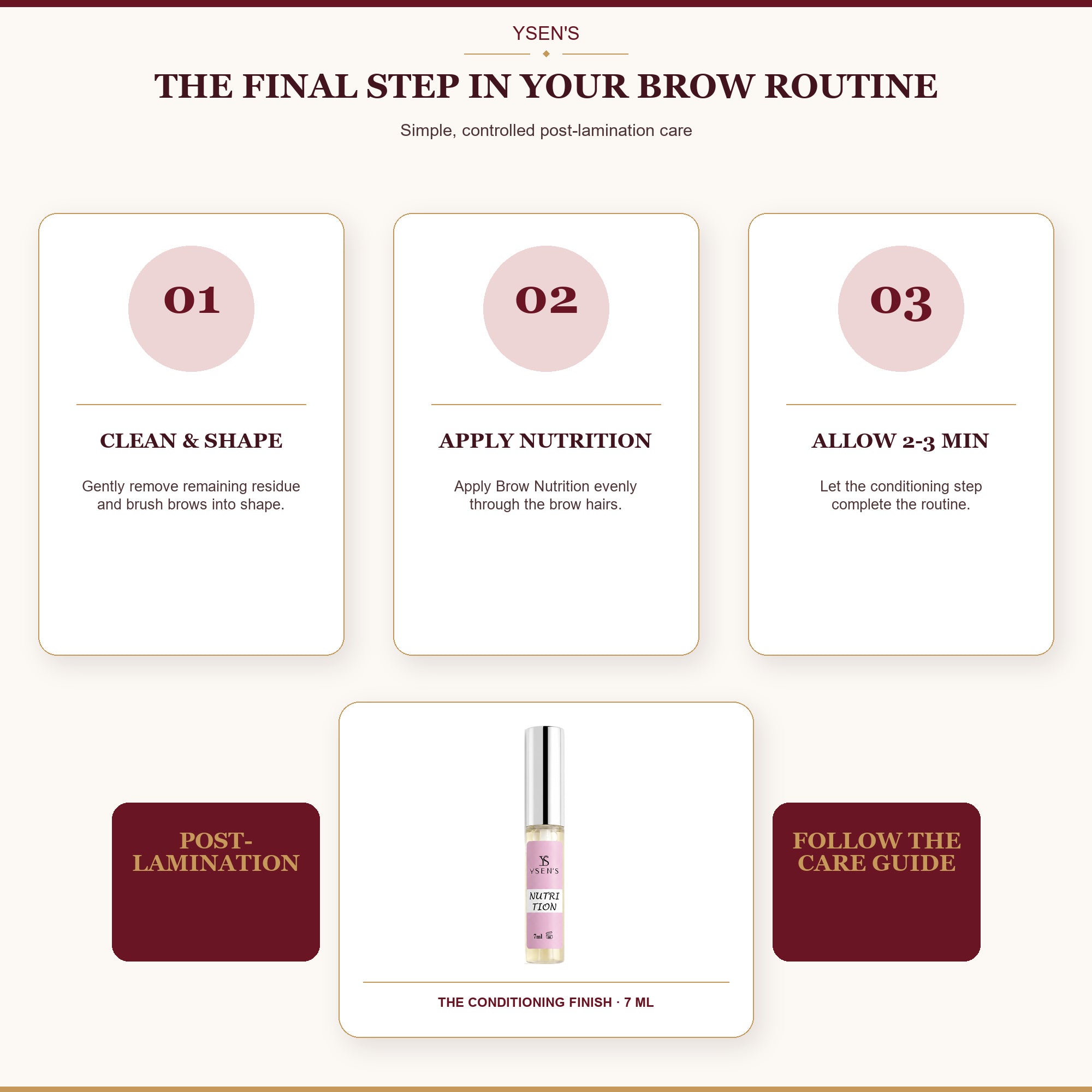 YSEN’S Brow Nutrition Post-Lamination Conditioner – 7ml