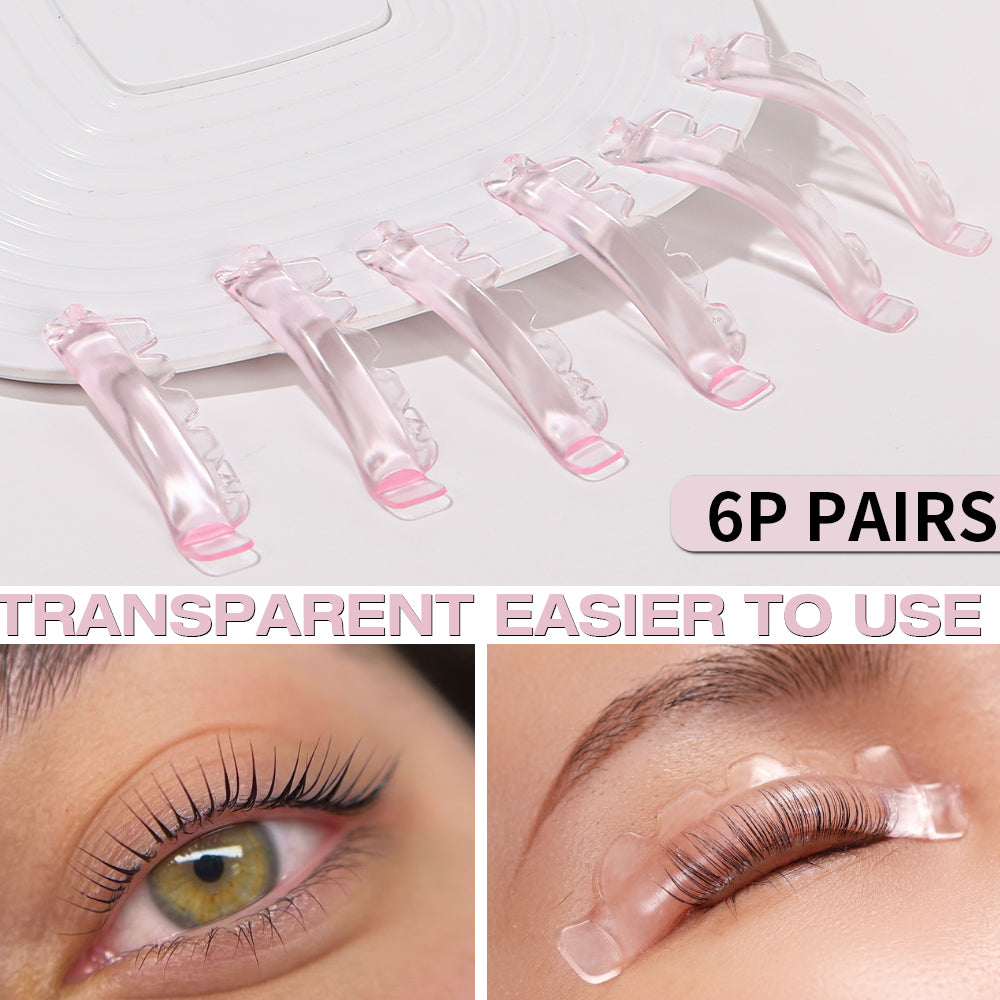 Ysen's Eyelash Lifting Pads, Self-Adhesive, 12 pieces, 6 sizes, Korean glue-free eyelash lifting pads, Reusable, soft silicone eyelash pads for protection, for home use or in the salon.