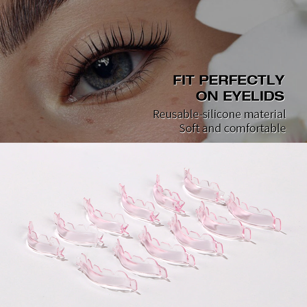 Ysen's Eyelash Lifting Pads, Self-Adhesive, 12 pieces, 6 sizes, Korean glue-free eyelash lifting pads, Reusable, soft silicone eyelash pads for protection, for home use or in the salon.