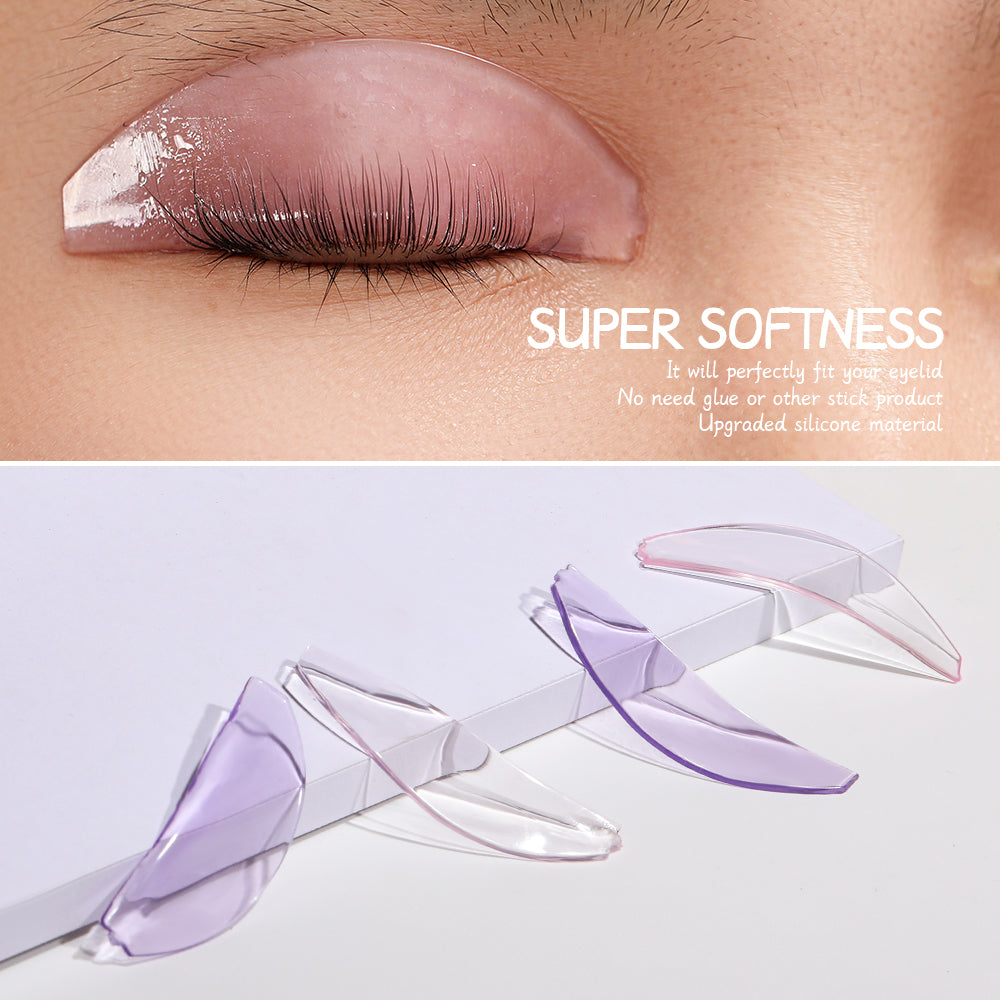 Ysen's Eyelash Lifting Pads, Self-Adhesive, 2 pieces, Korean glue-free eyelash lifting pads, Reusable, soft silicone eyelash pads for protection, for home or salon use.