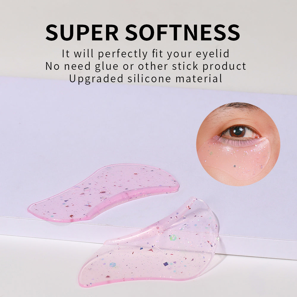Ysen's Eyelash Lifting Pads, Self-Adhesive, 2 pieces, Korean glue-free eyelash lifting pads, Reusable, soft silicone eyelash pads for protection, for home use or in the salon.