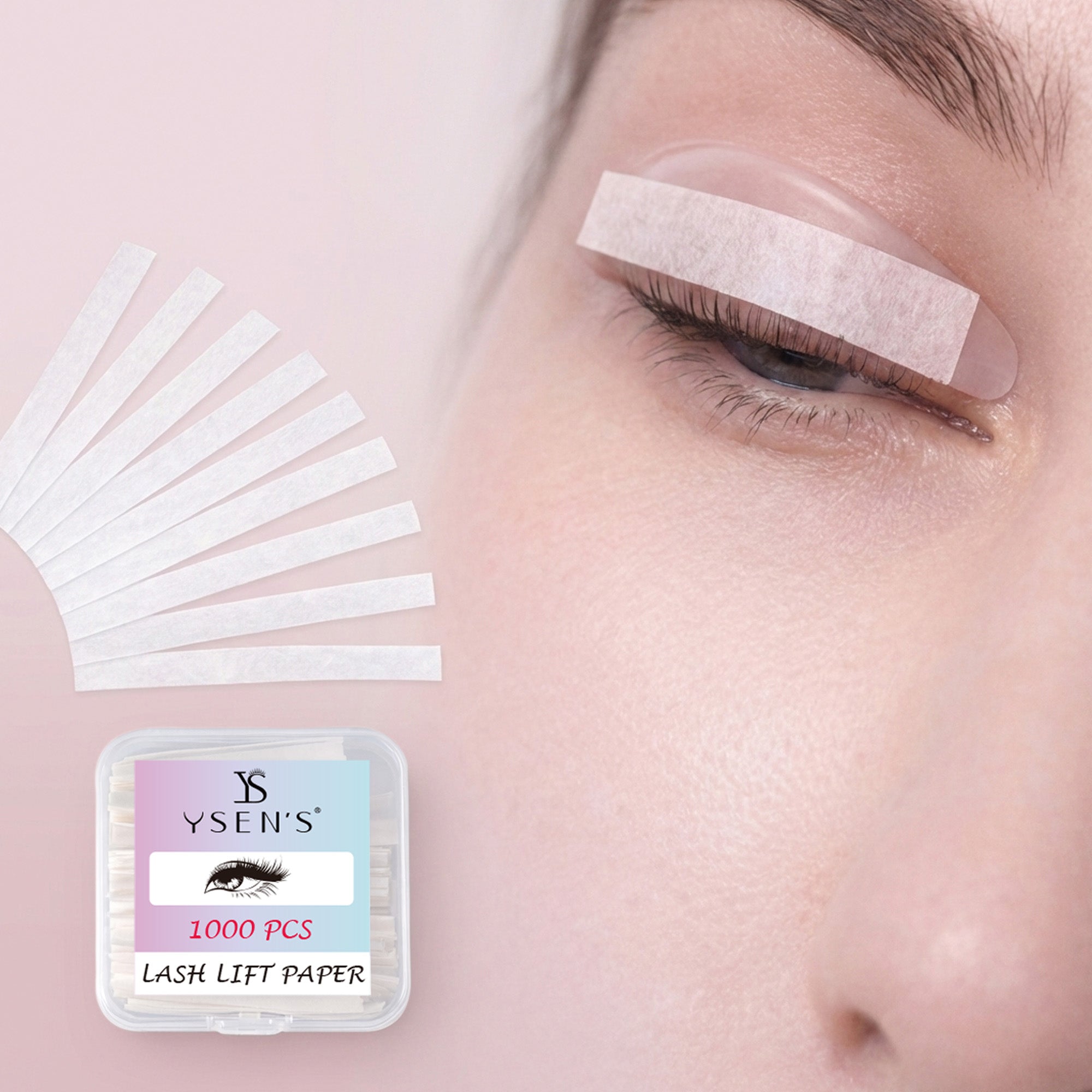 YSEN's Eyelash Lifting Paper, 1000 disposable pads, professional eyelash and eyebrow lifting covers for beauty salons.