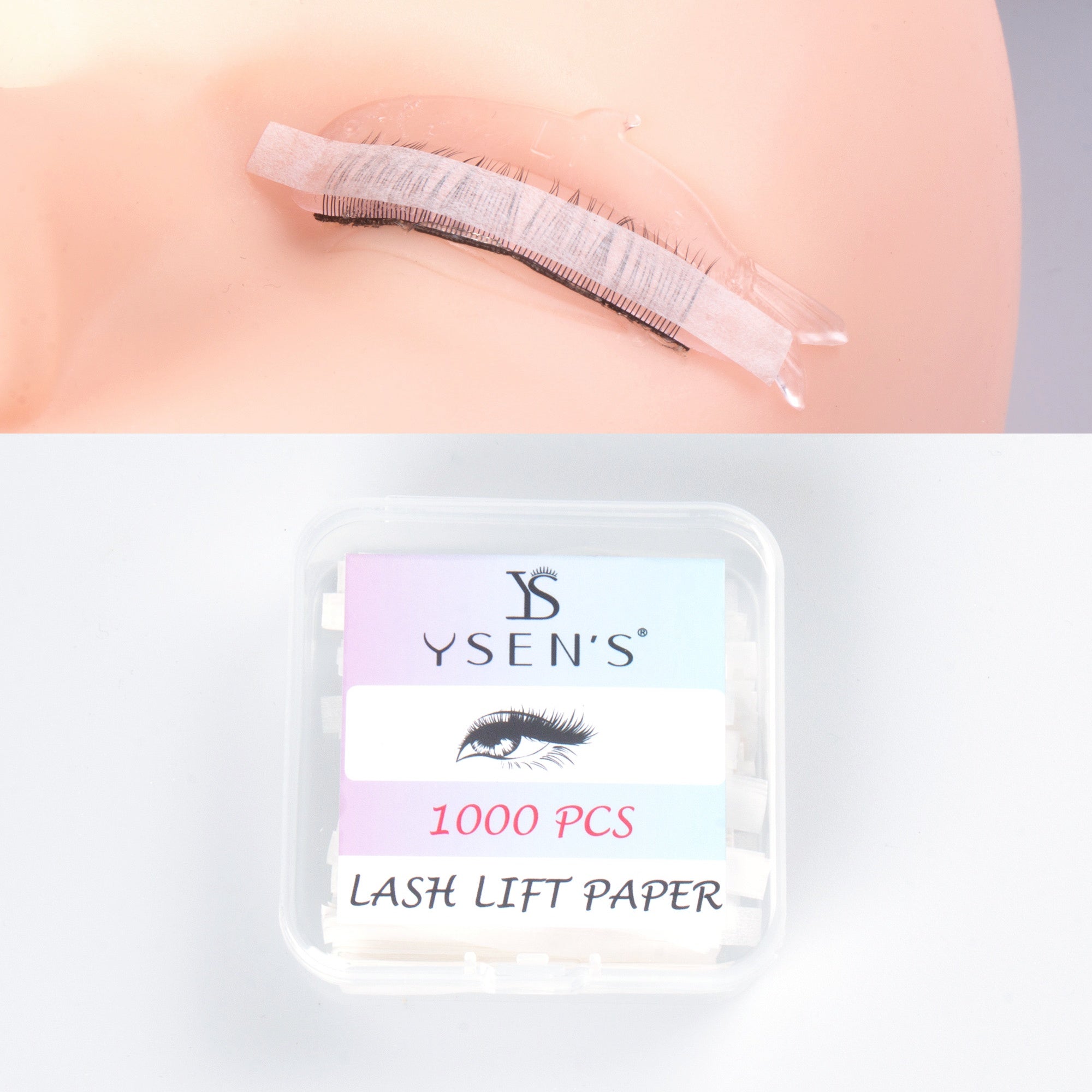 YSEN's Eyelash Lifting Paper, 1000 disposable pads, professional eyelash and eyebrow lifting covers for beauty salons.