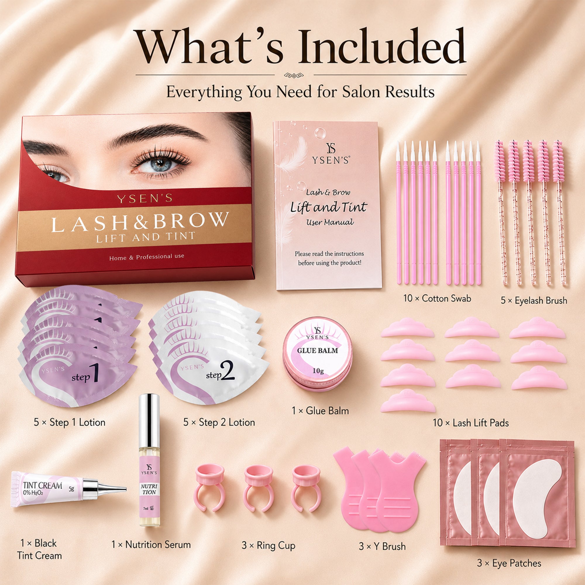 Ysen's Brow & Lash Lift and Tint Kit 2026 Upgraded Version