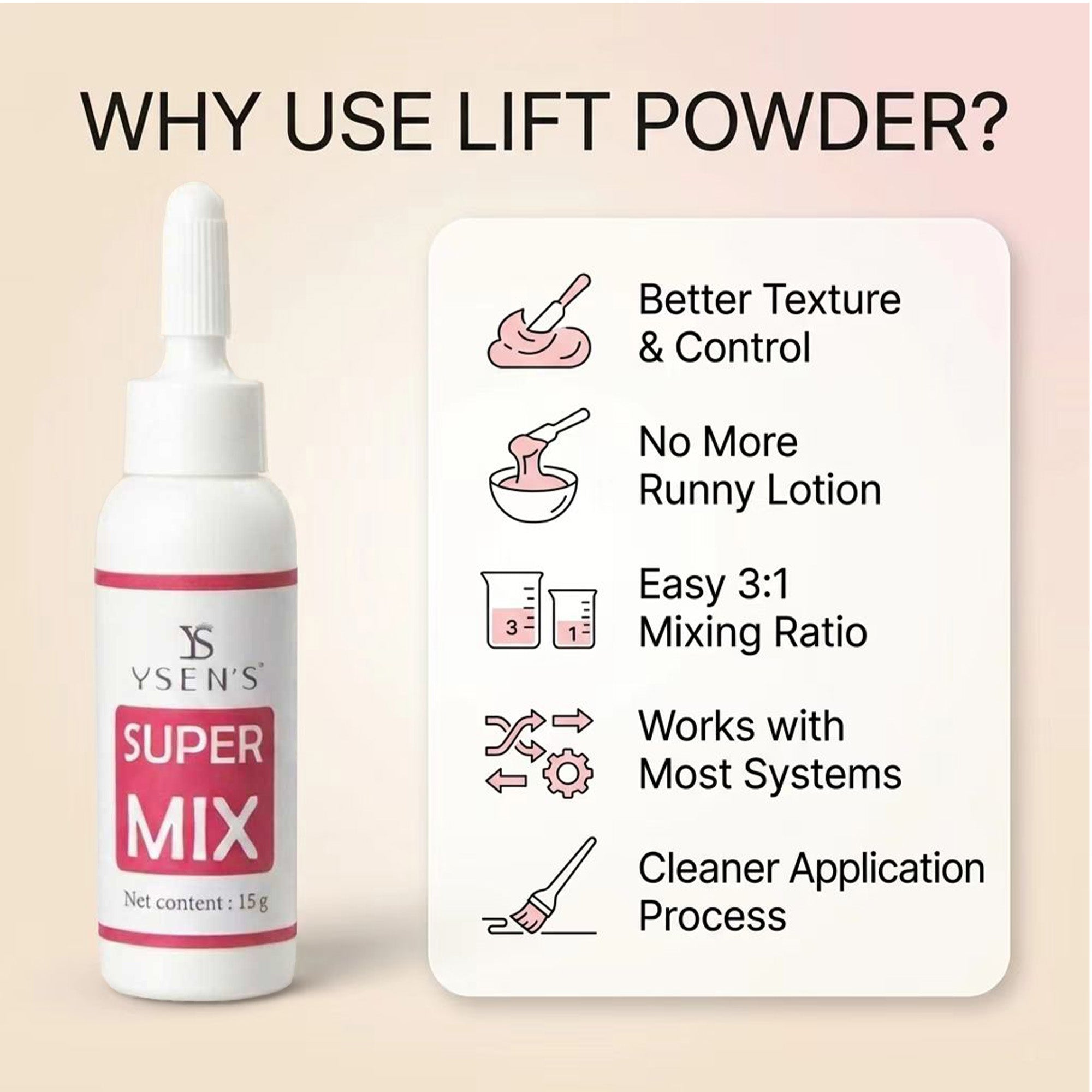 YSEN’S Korean Lash Lift Powder for Step 1 & 2 – 5g/15g