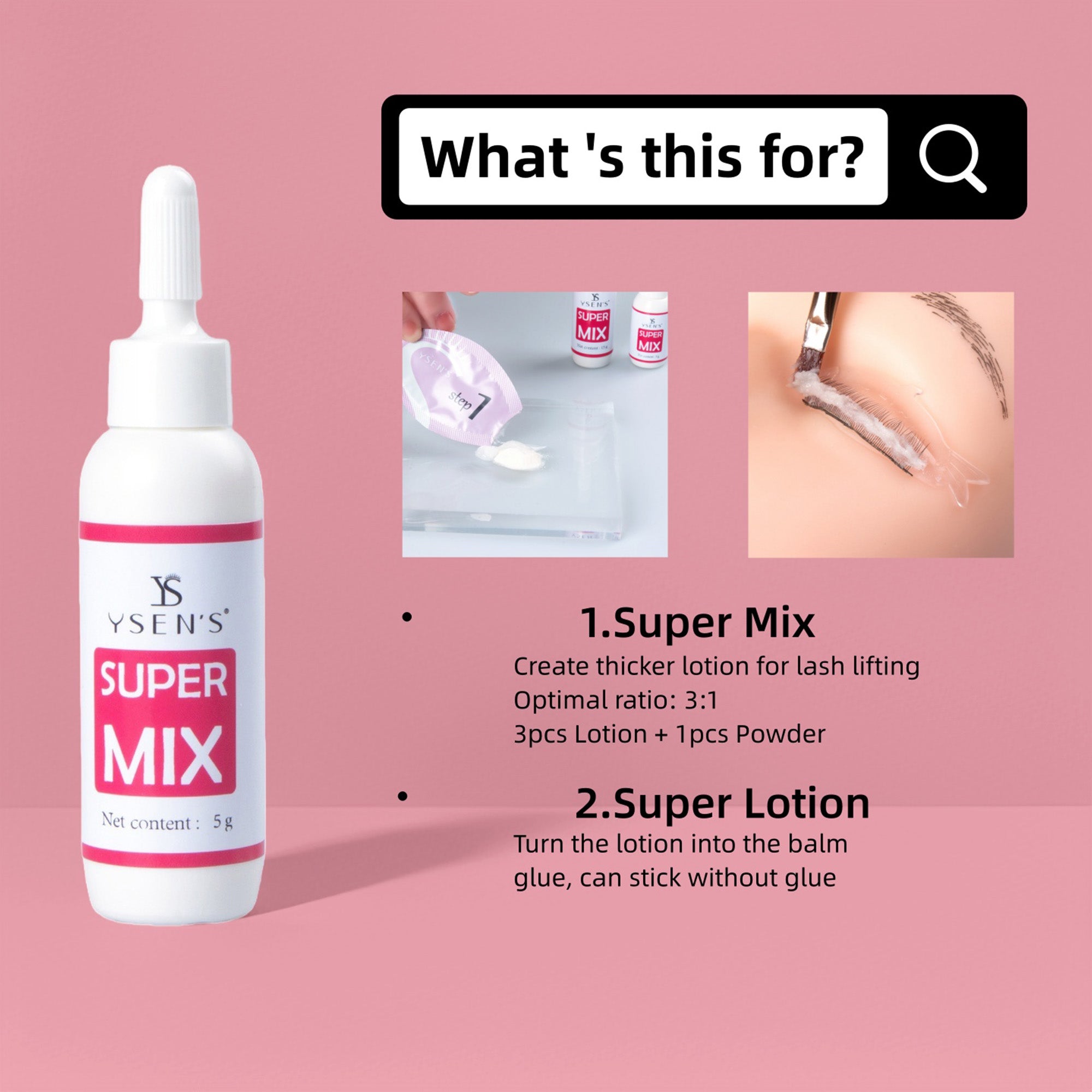 Ysens Eyelash Lifting Powder 5g/15g, Lash Lift Powder, Super Mix, Korean Lash Lifting, For home use or in the salon