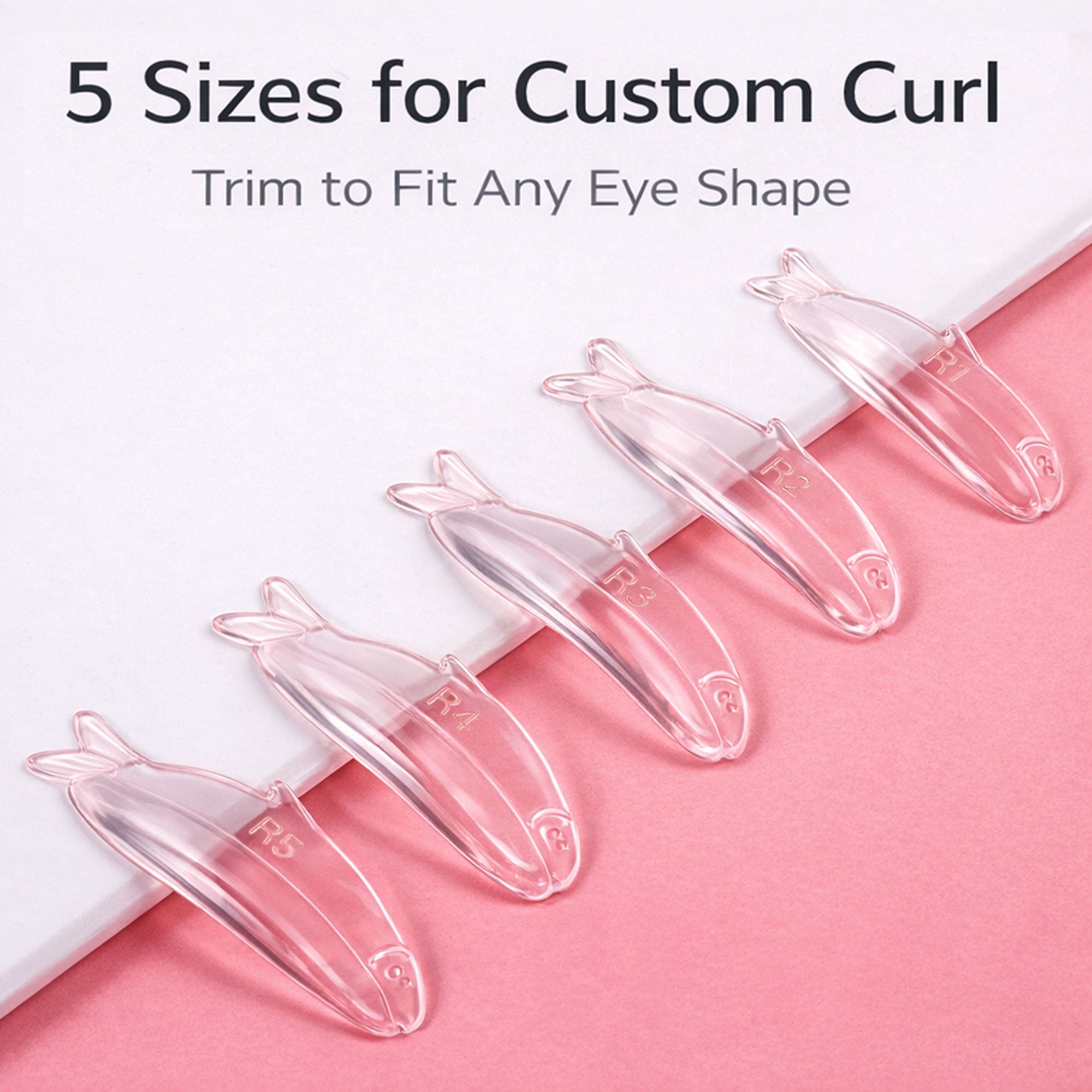 Ysen's Lash Lift Shields Self Adhesive 5 Sizes Lash Lift Pads No Glue Rods Reusable Silicon Soft Eyelash Pads for Shield DIY Use at Home or Salon