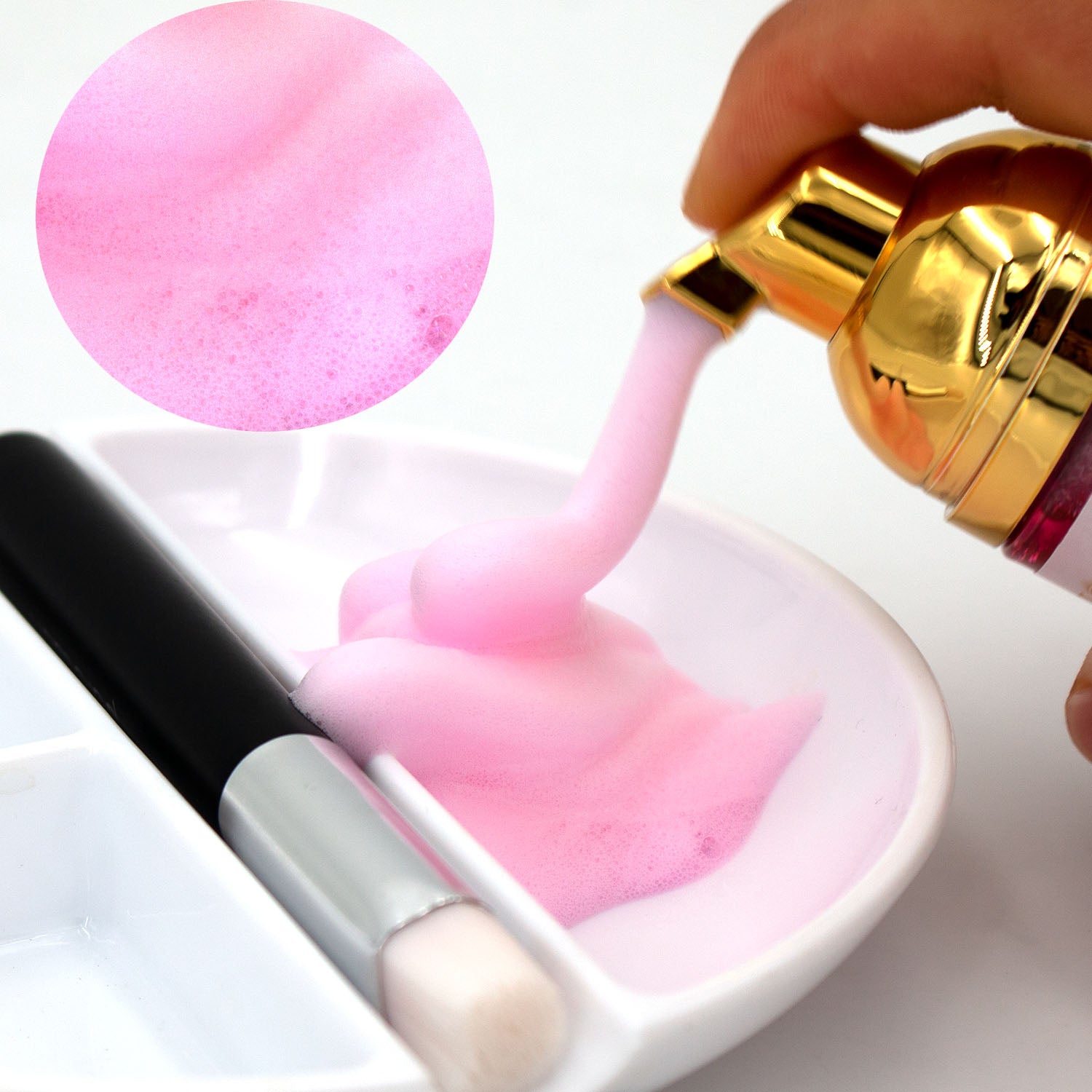 Eyelash Extension Shampoo + Brush/Eyelid & Eyebrows Foaming Cleanser