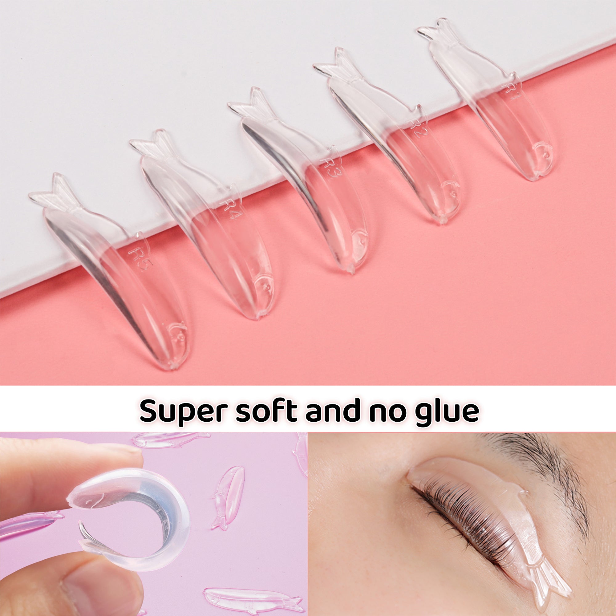 10PCS Fish modeling Lash Lift Pads Jelly Eyelash Lift Pad,Super stretchy and soft