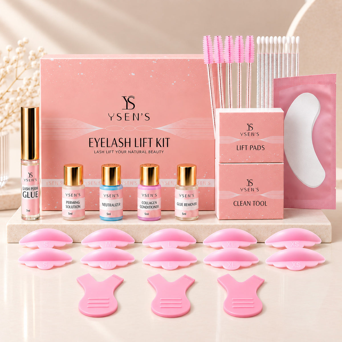 YSEN’S Kit de rehaussement des cils et sourcils – Édition Simple