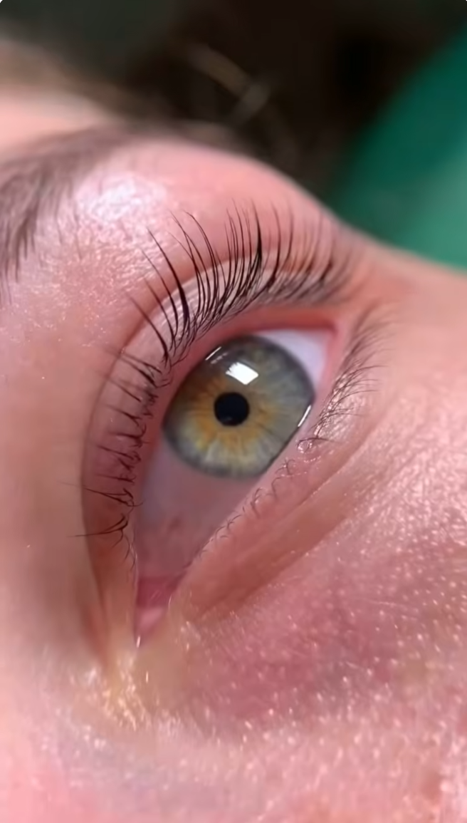 Finished lash appearance in a YSEN’S short-lash training demonstration