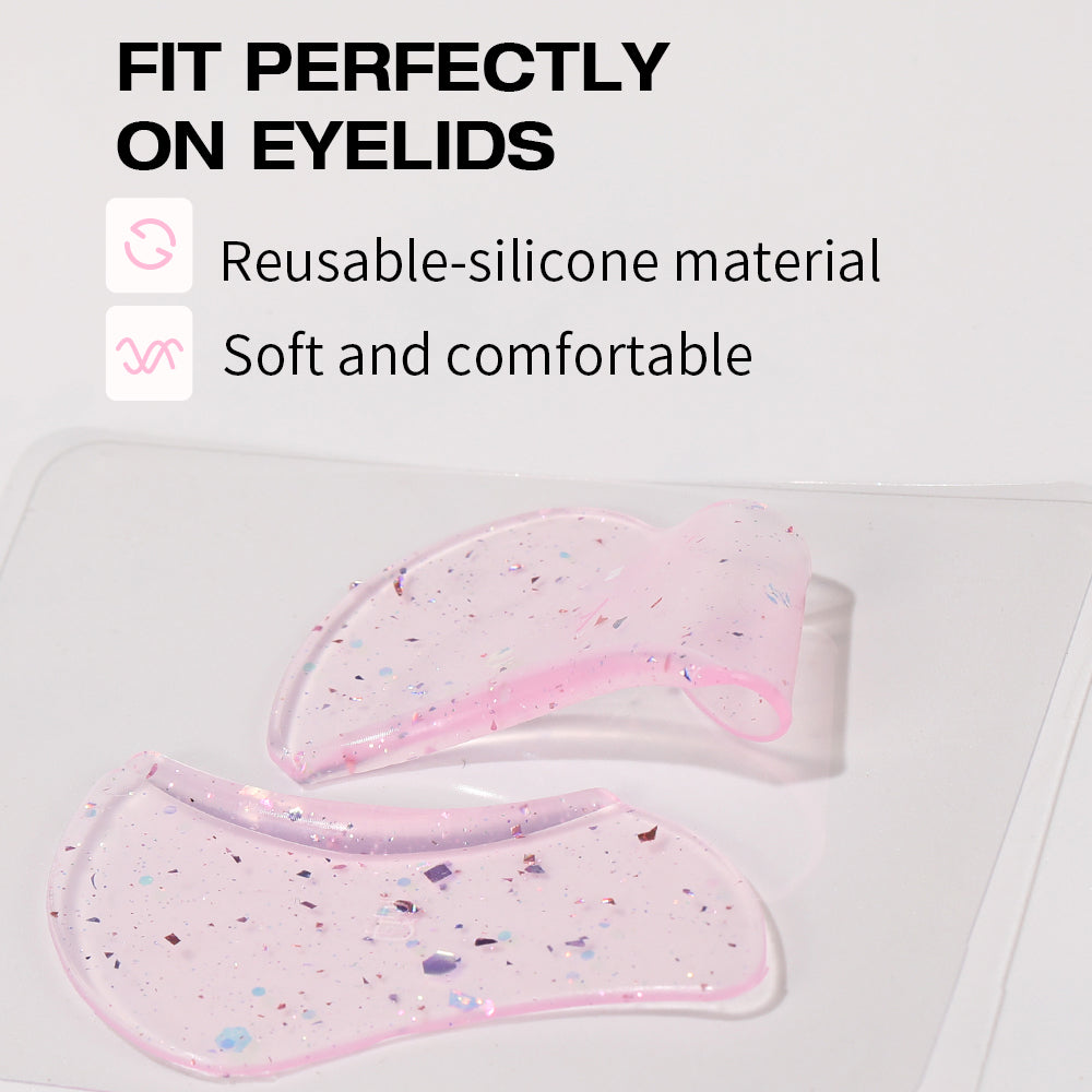 Ysen's Eyelash Lifting Pads, Self-Adhesive, 2 pieces, Korean glue-free eyelash lifting pads, Reusable, soft silicone eyelash pads for protection, for home use or in the salon.