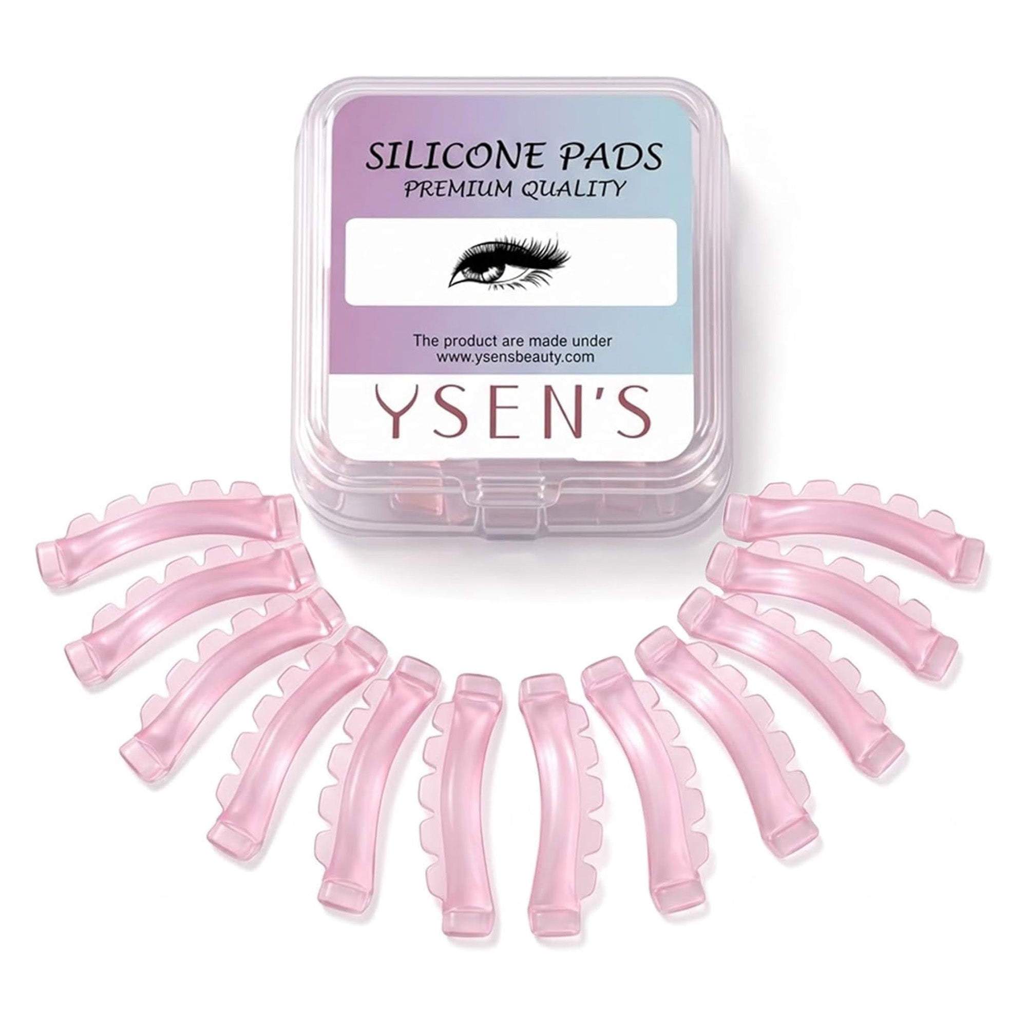 Ysen's Eyelash Lifting Pads, Self-Adhesive, 12 pieces, 6 sizes, Korean glue-free eyelash lifting pads, Reusable, soft silicone eyelash pads for protection, for home use or in the salon.