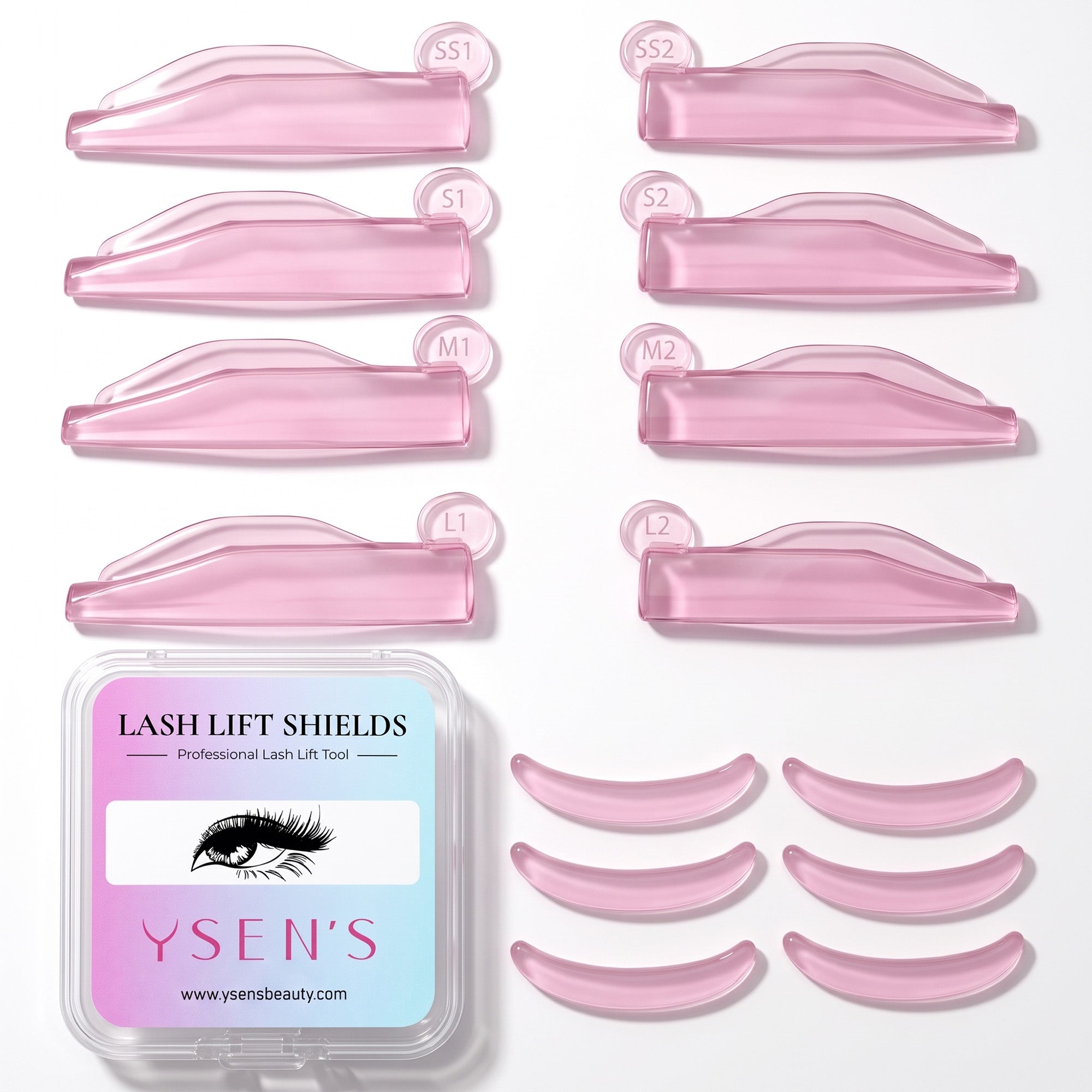 YSEN’S Self-Adhesive Upper + Lower Lash Lift Shields – 14PCS