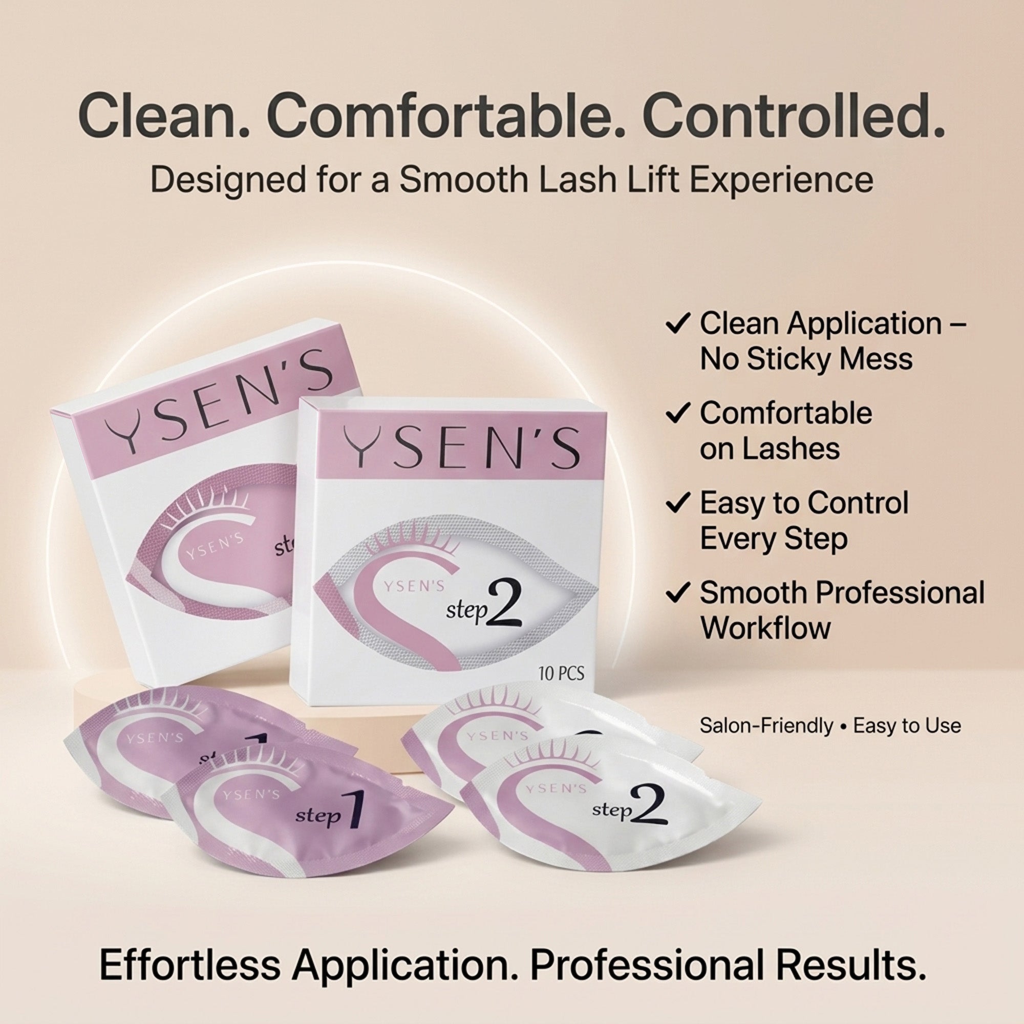 YSEN’S Step 2 lash setting lotion single-use sachets
