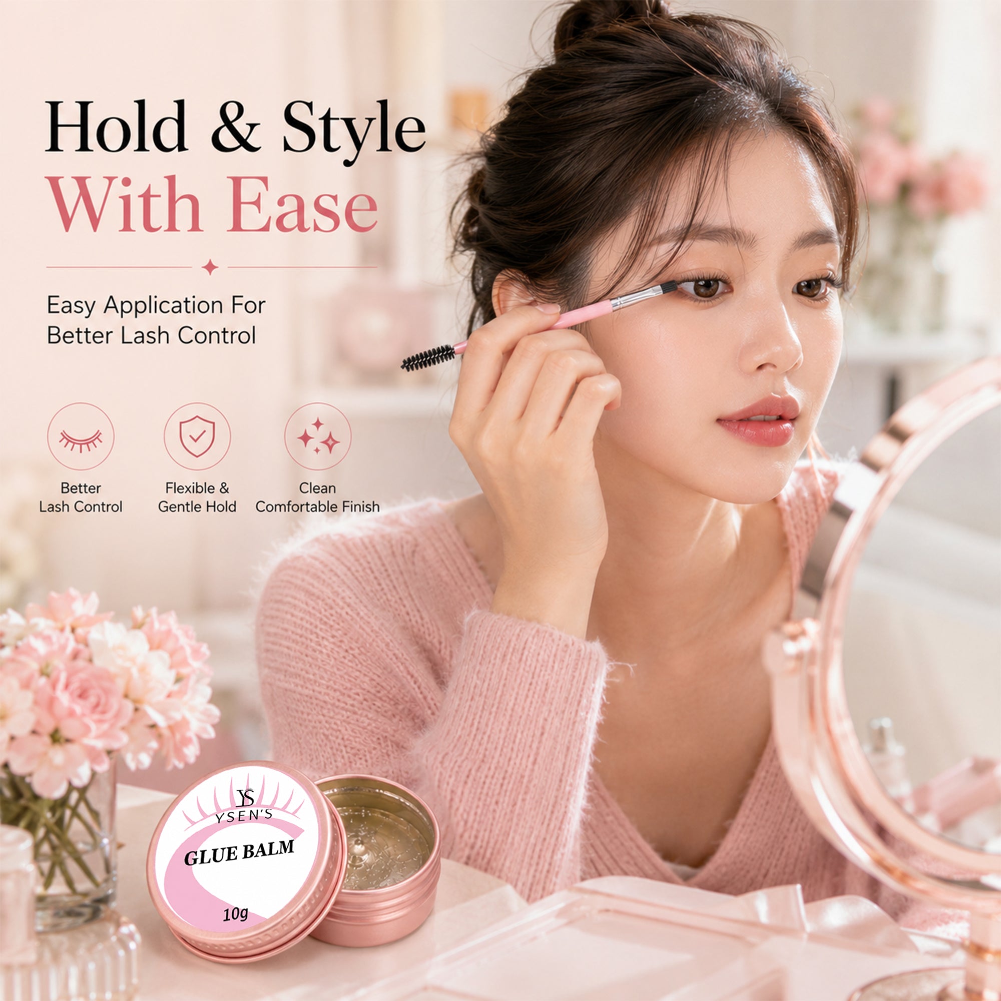 Ysen’s Lash Lift Glue Balm – Lash Lift Adhesive for Eyelash Perm & Brow Lamination, Strong Hold 2-in-1, Quick Dry, LVL & Korean Lash System, Professional Salon, 10g