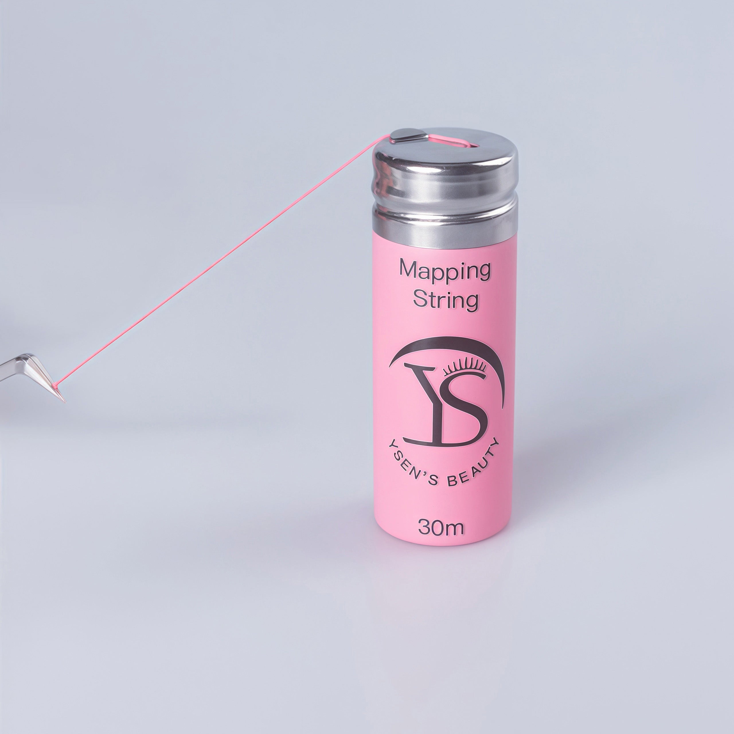 YSEN’S Mapping String for Eyebrow Shaping, 30m Pre-Inked Thread, Black, White & Pink, Professional Brow Mapping String for Microblading, PMU & Cosmetic Tattooing, No Drying, Sealed Bottle with Built-in Cutter, High Visibility & Long-Lasting Use