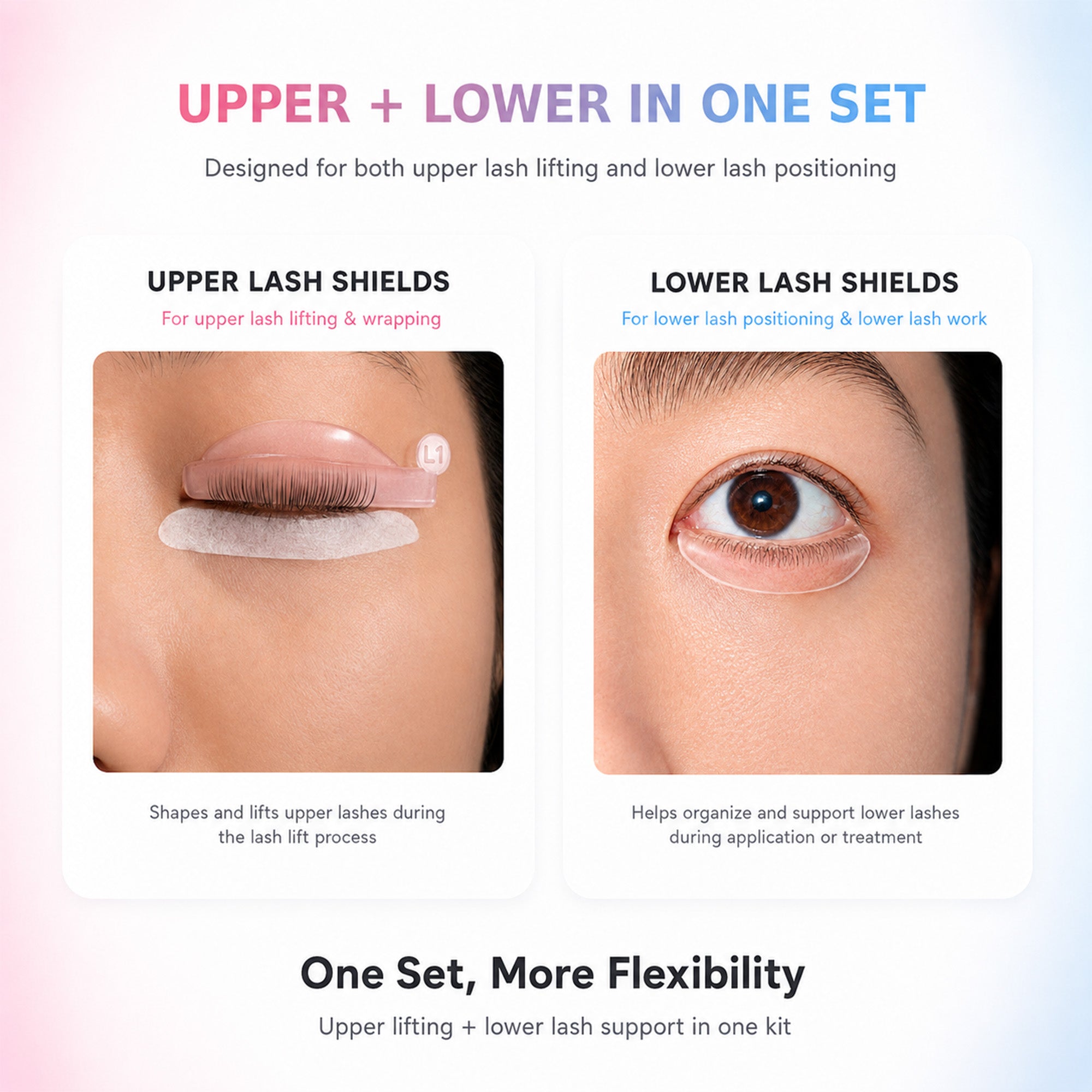 YSEN’S Self-Adhesive Upper + Lower Lash Lift Shields – 14PCS