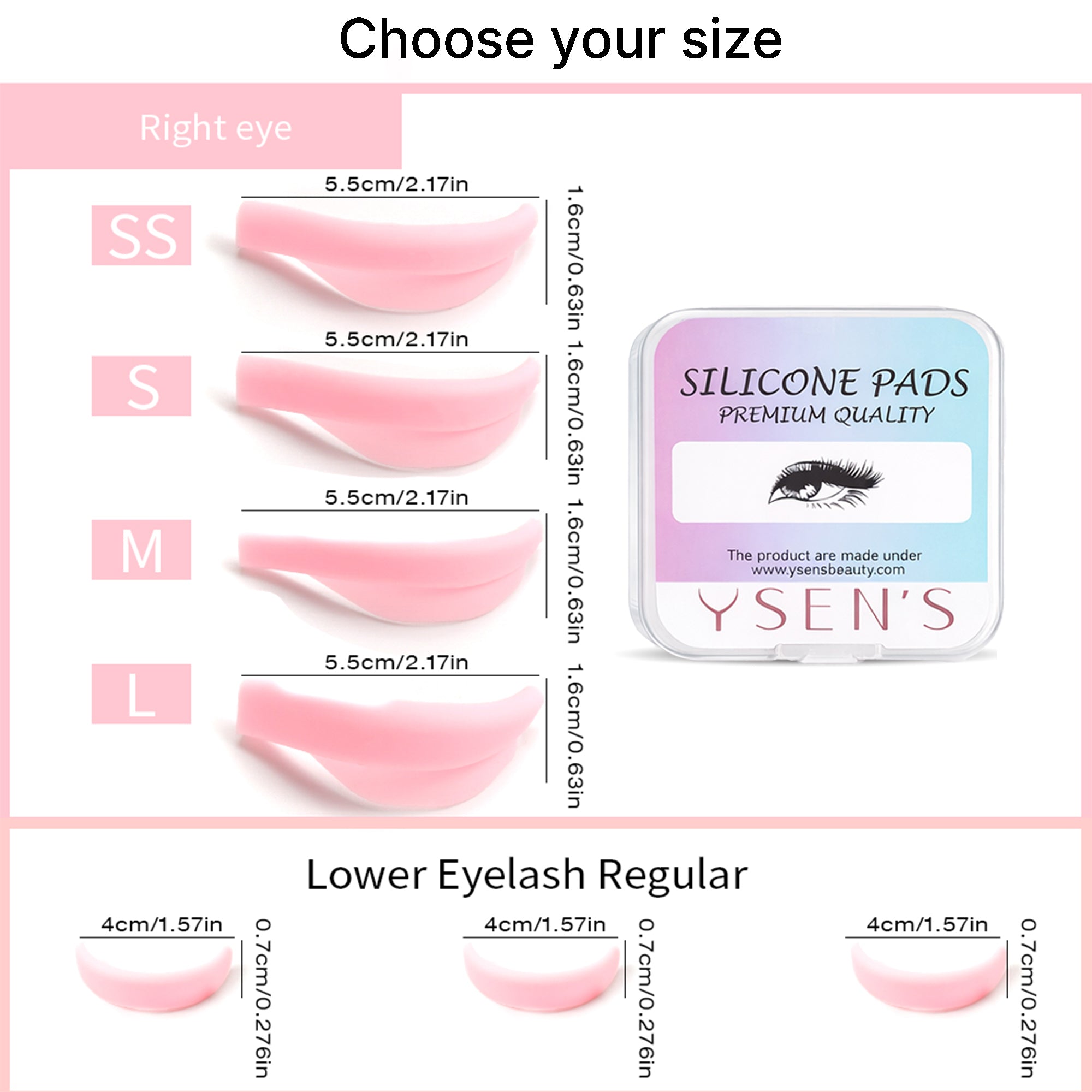 Ysen's Eyelash and Lower lashes Lift Pads