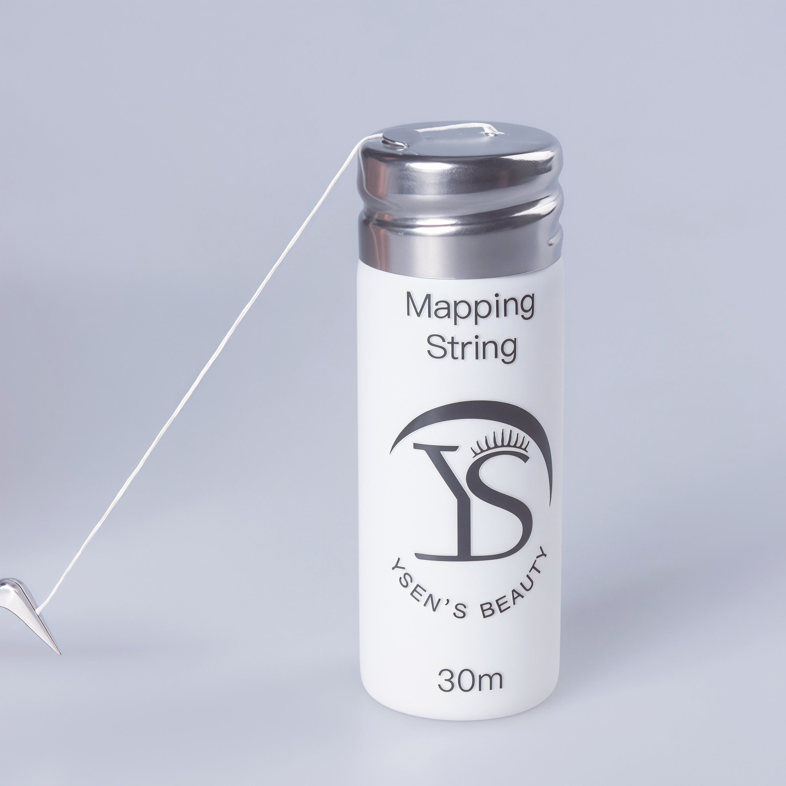 YSEN’S Mapping String for Eyebrow Shaping, 30m Pre-Inked Thread, Black, White & Pink, Professional Brow Mapping String for Microblading, PMU & Cosmetic Tattooing, No Drying, Sealed Bottle with Built-in Cutter, High Visibility & Long-Lasting Use