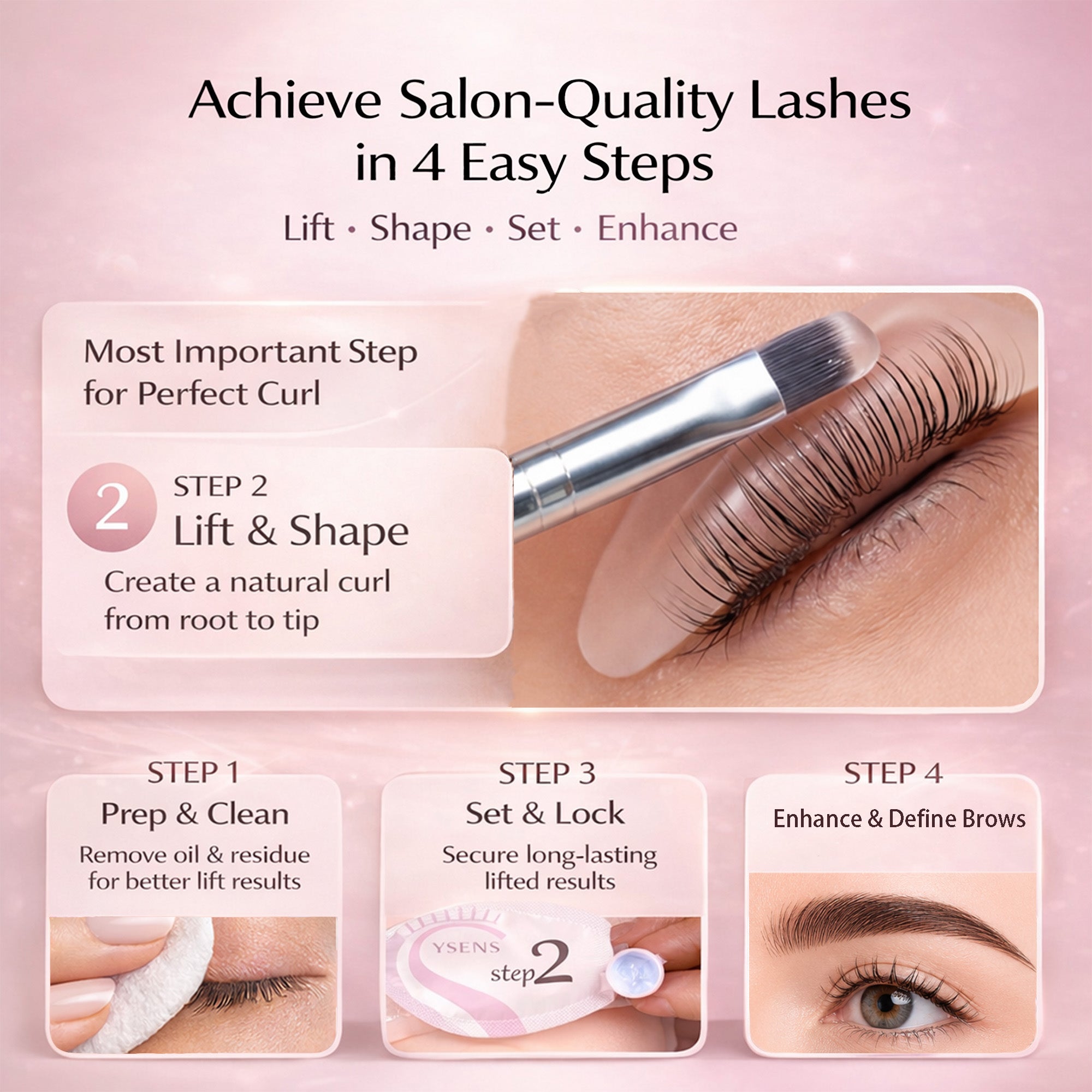 Ysen's Brow & Lash Lift and Tint Kit 2026 Upgraded Version