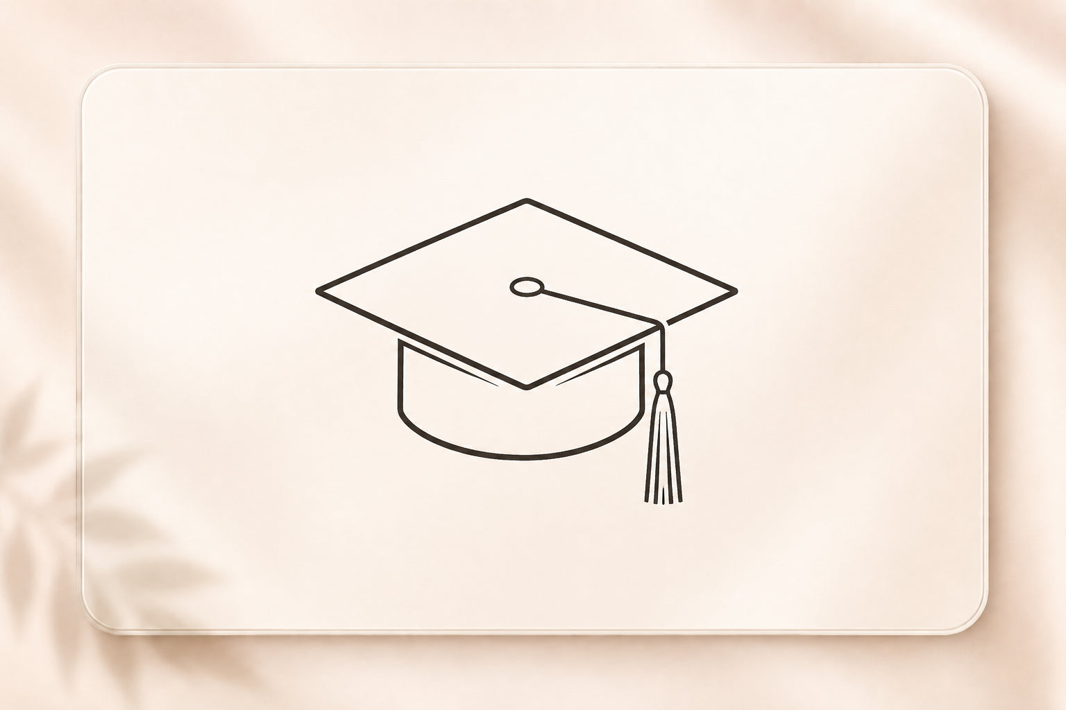 Graduation cap illustration representing lash lift students and beginner education
