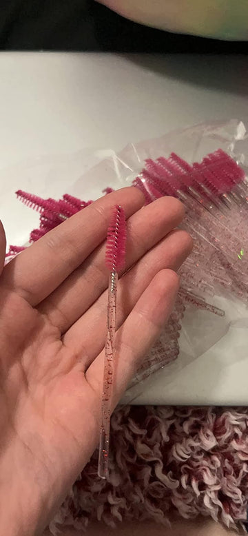 Customer review image - YSEN’S Pink Disposable Mascara Wands – 50 Pack