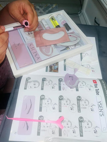 Customer review image - YSEN’S Lash & Brow Lift +   Brow Tint Basic Kit