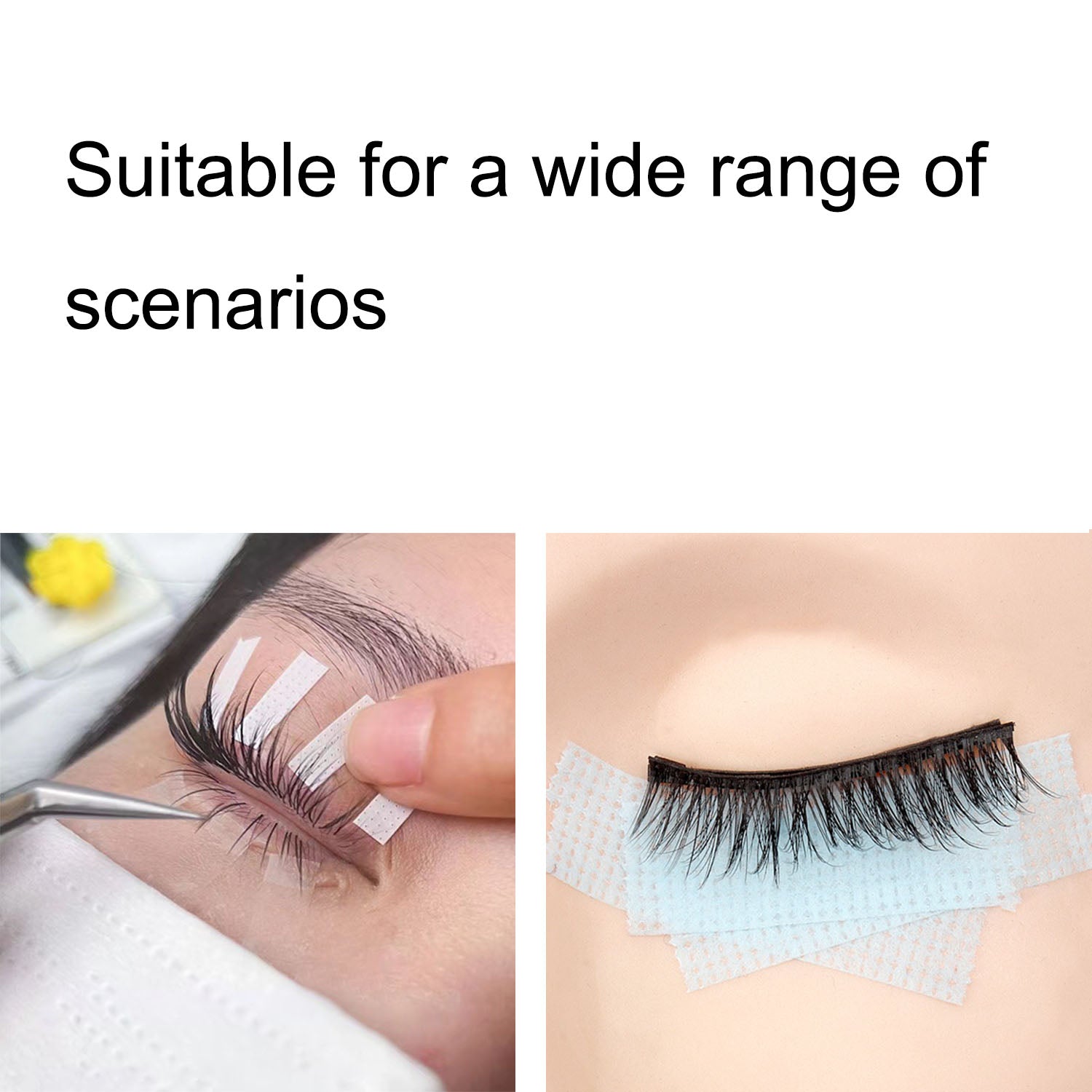 YSEN’S micropore tape placement examples for professional lash services