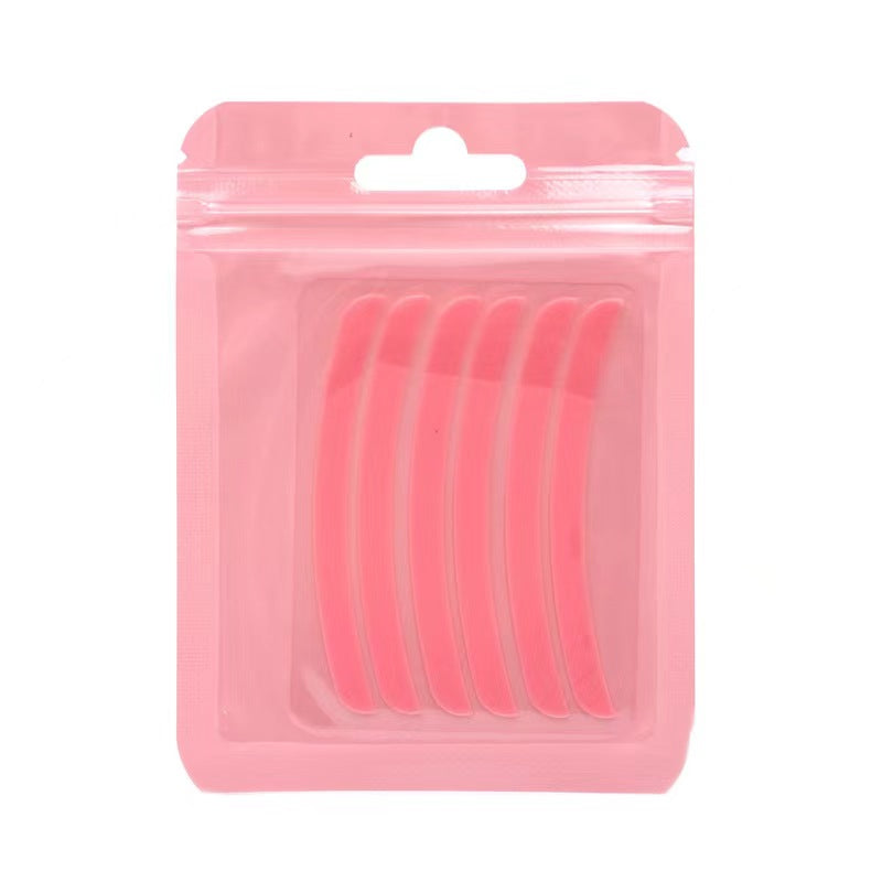 Pink YSEN’S silicone lash lift cover pads with 6 curved strips in one resealable bag
