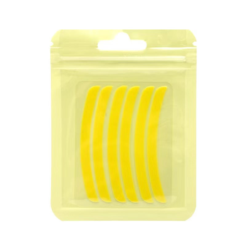 Yellow YSEN’S silicone lash lift cover pads with 6 curved strips in one resealable bag